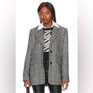 Astr Monochrome Herringbone Blazer